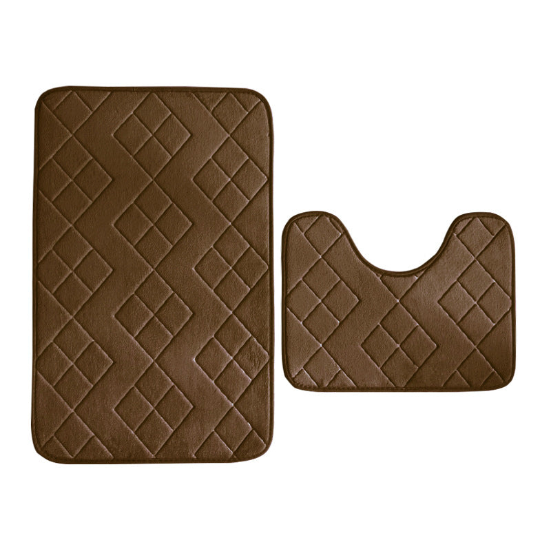 Luxuriöses gesteppter Memory Foam Badteppichset Brehn
