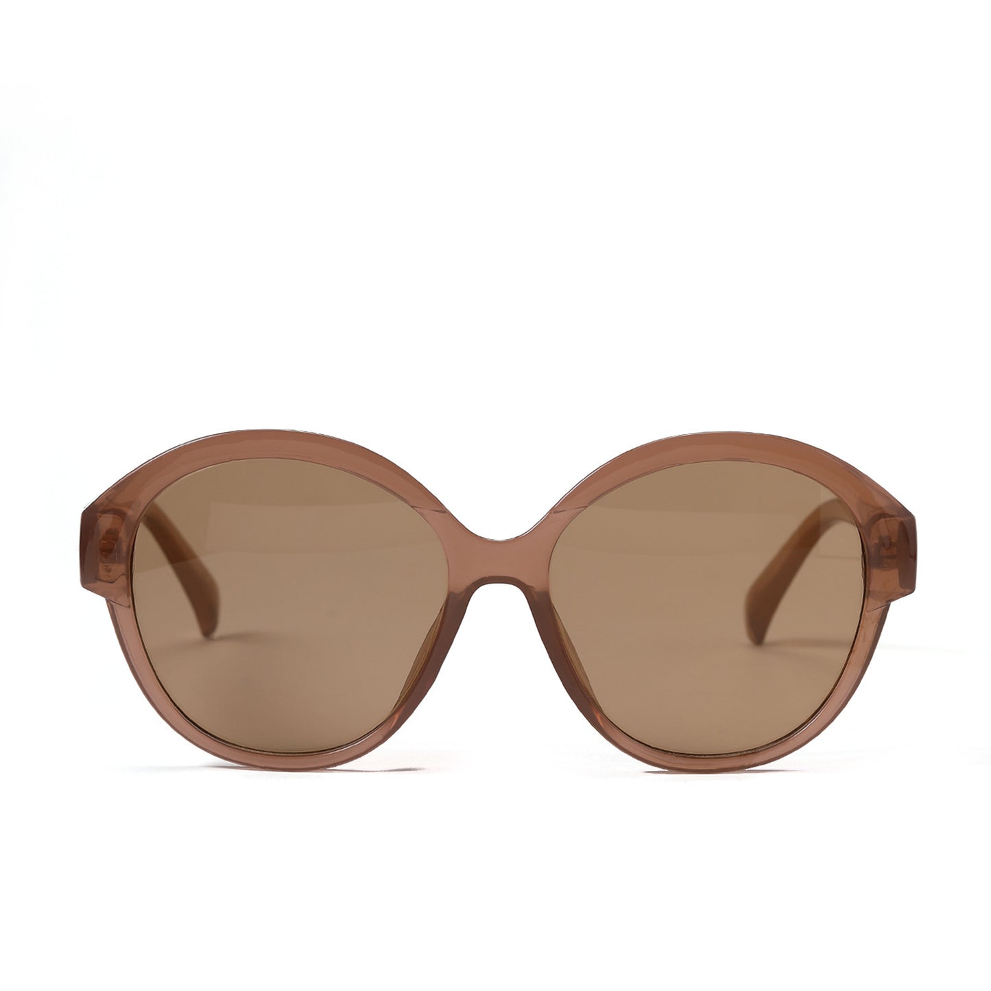 Damen runde modische Sonnenbrille mit auffälligem Leopardenmuster Brehn
