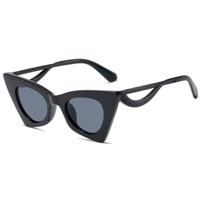 Damen Modische Katzenaugen Sonnenbrille im Fashion-Stil Brehn