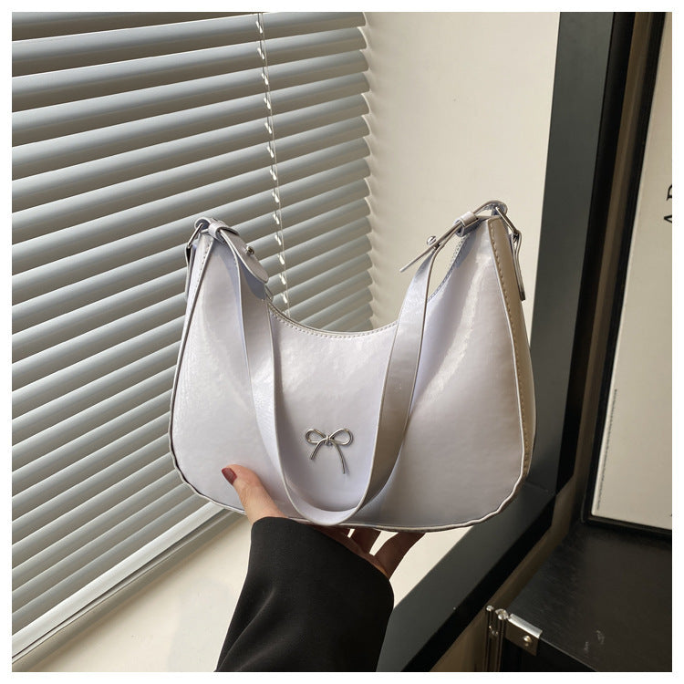 Premium Glänzende Kunstleder Hobo Tasche Brehn