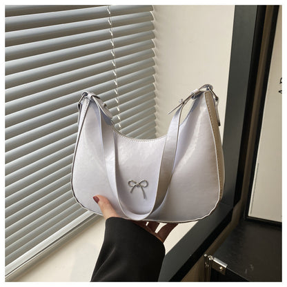 Premium Glänzende Kunstleder Hobo Tasche Brehn