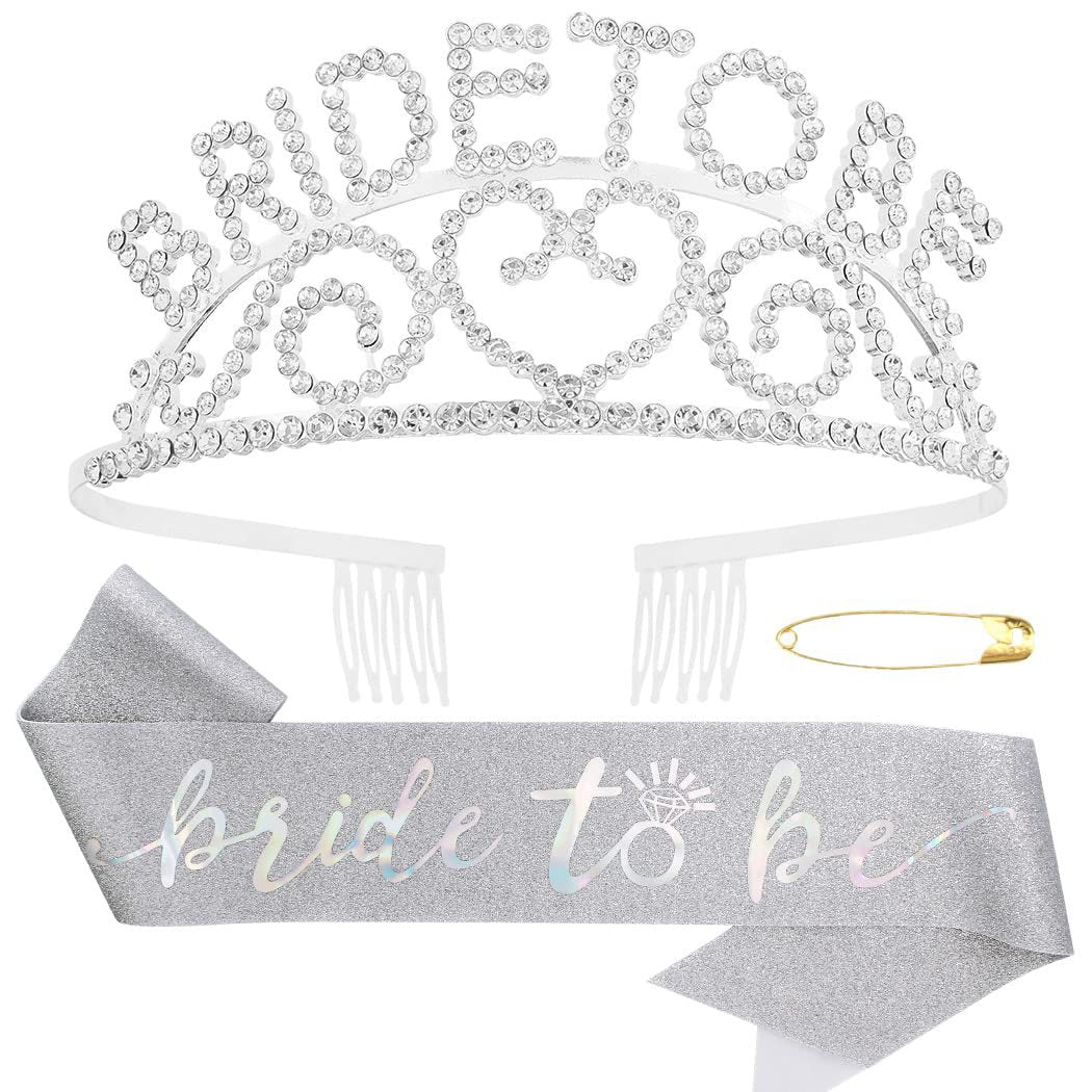 Damen Glitzernde Tiara mit Herzmotiven Brehn