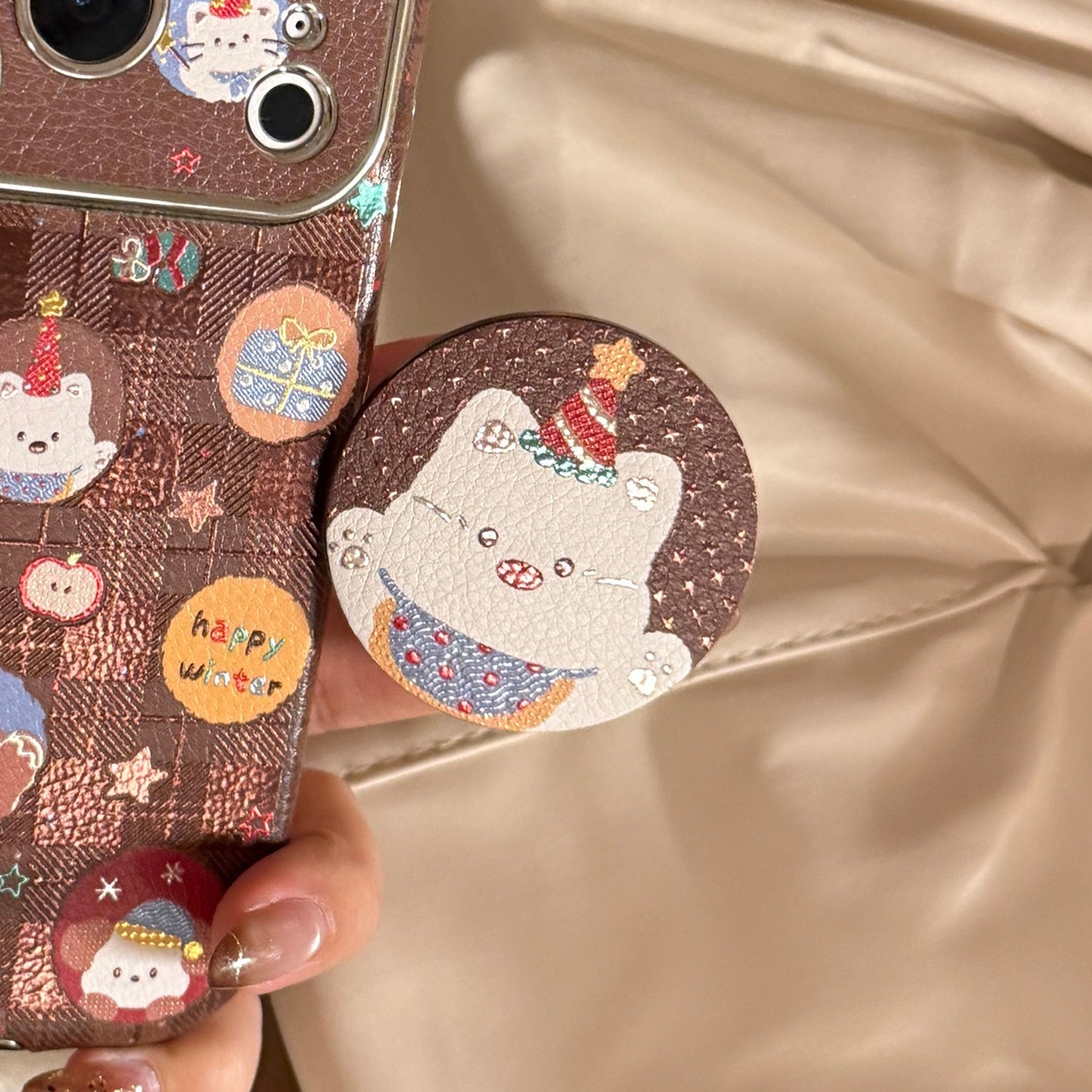 Smartphone Halter im niedlichen Katzenmotiv Brehn