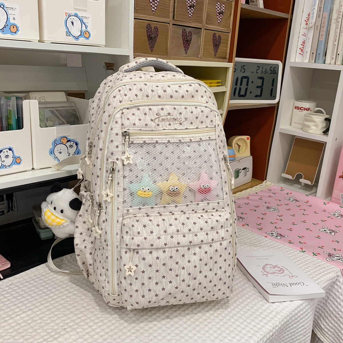 Stilvolles sternbedrucktes multifunktionales Rucksack Brehn