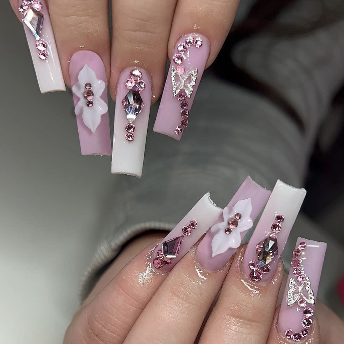 Dekorative Press-On Nagelkunst Verlängerungen Brehn