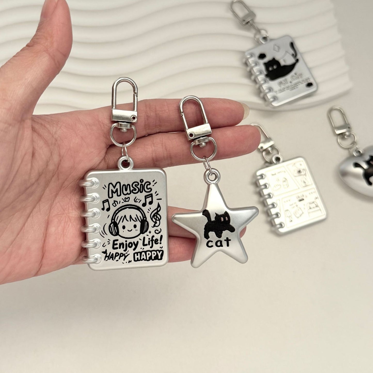 Süßer Katzenstern Charms Schlüsselanhänger Brehn