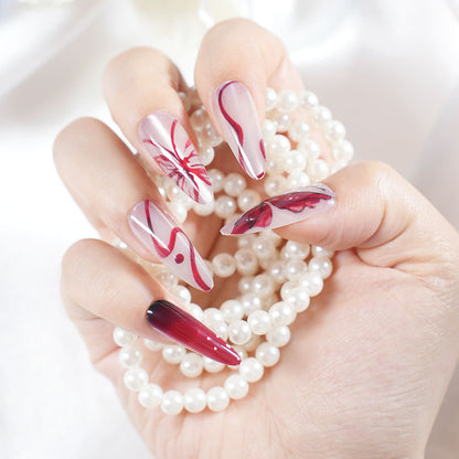 Künstlerisches Lang-Presse-Nageldesign Brehn