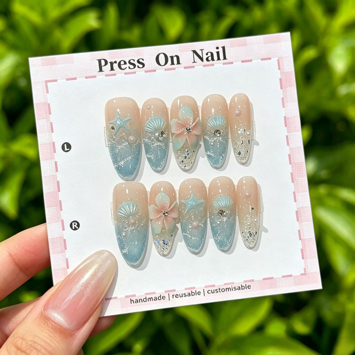 Anpassbare Ombre Press-On Nägel