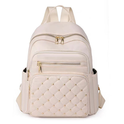 Quilted Rucksack mit dekorativen Nieten Brehn