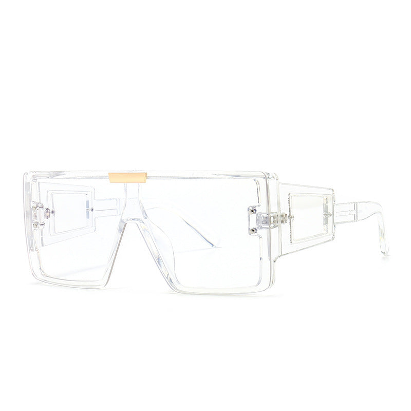 Damen modische Sonnenbrille im futuristischen Stil mit großem Rahmen Brehn