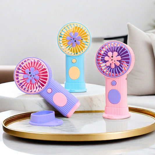 Damen Kompakter Handventilator mit Blumenmotiv Brehn