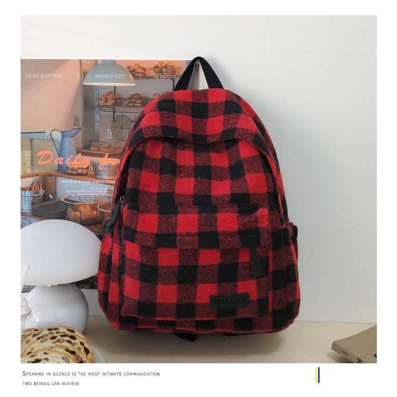 Karo-Muster Freizeit-Rucksack
