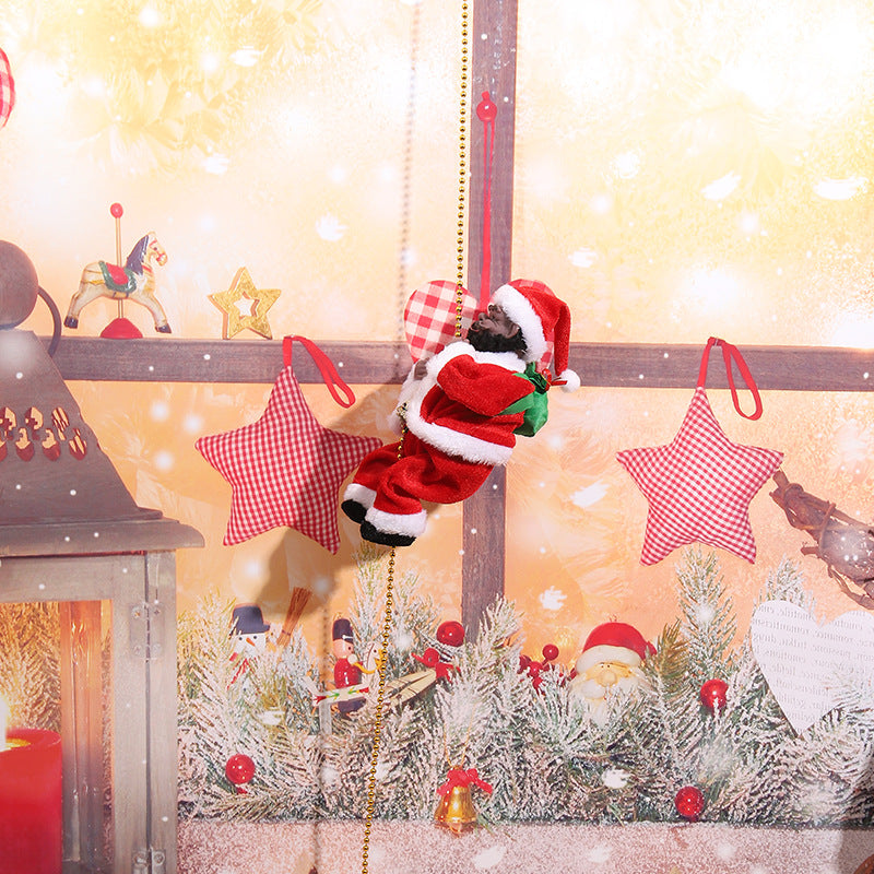 Dekorativer Weihnachtsmann mit Leiter Brehn