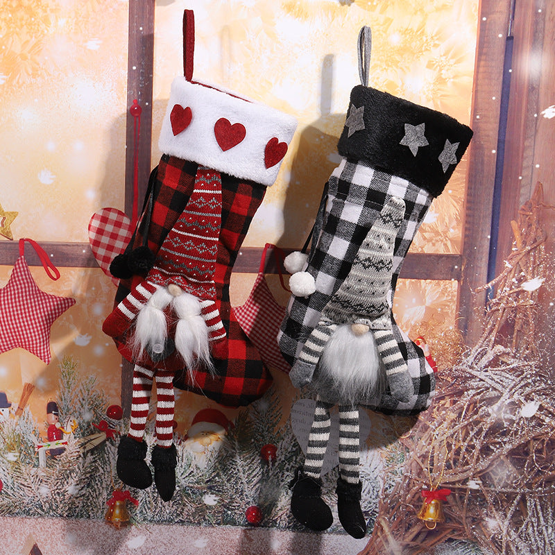 Niedlicher Weihnachtsstrumpf mit Gnome-Motiv Brehn