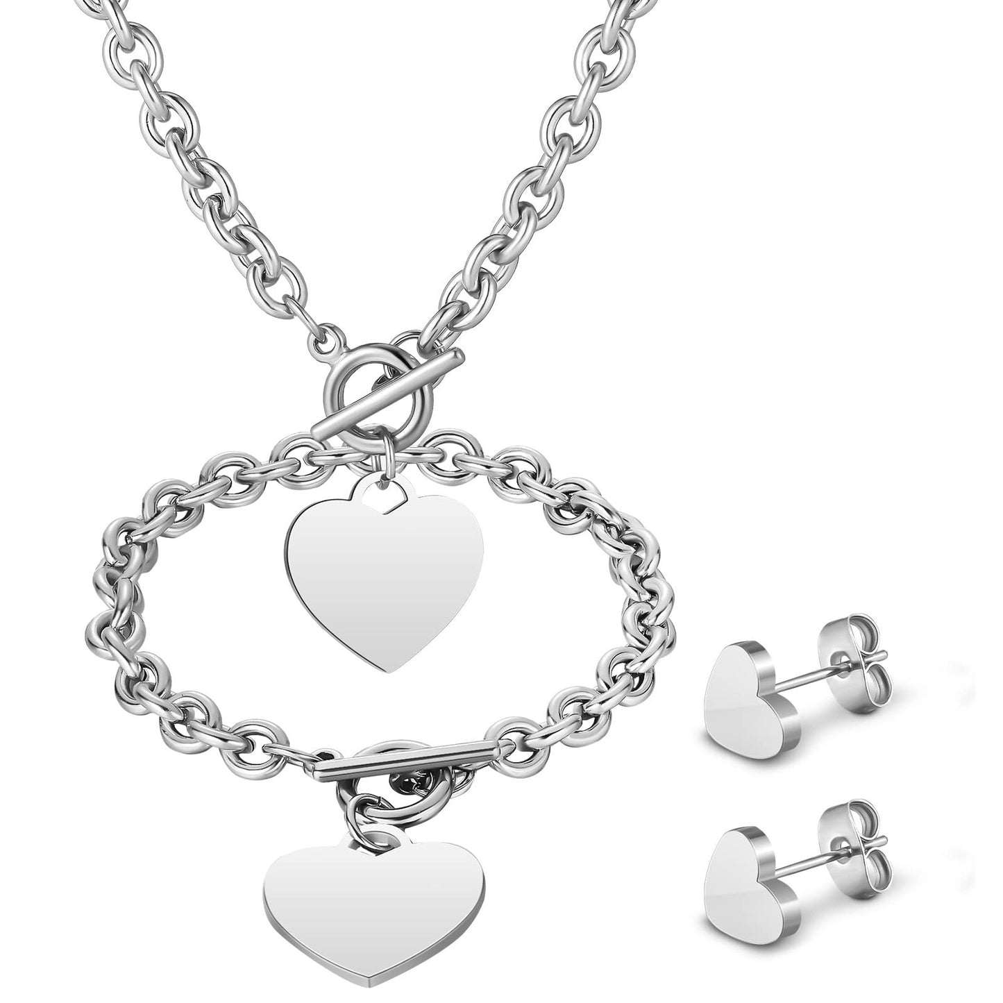 Herz-inspiriertes Schmuckset Brehn
