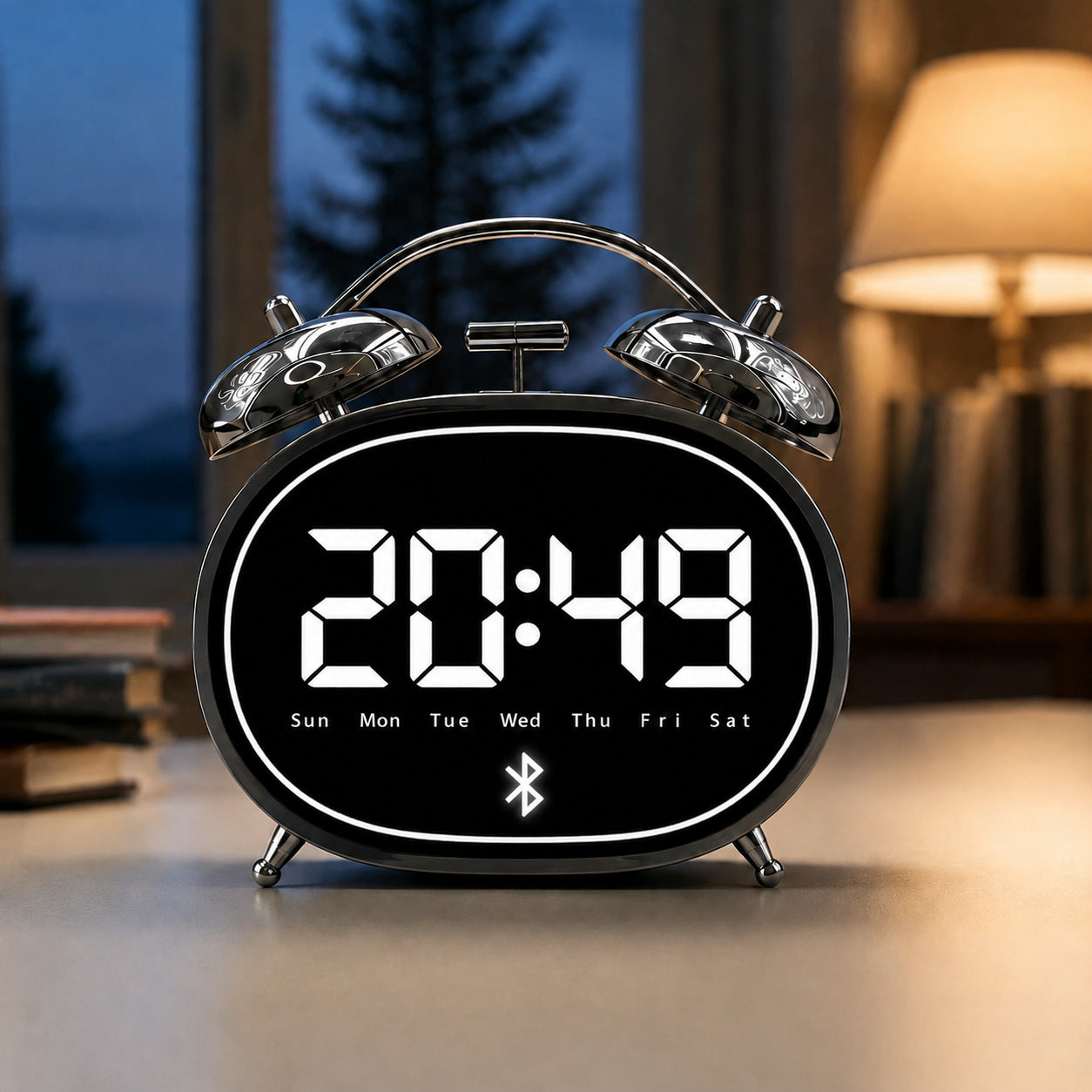 Digitaler Bluetooth Tischwecker mit Großen Ziffern Brehn