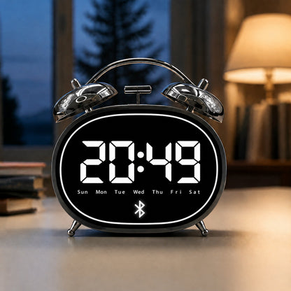 Digitaler Bluetooth Tischwecker mit Großen Ziffern Brehn
