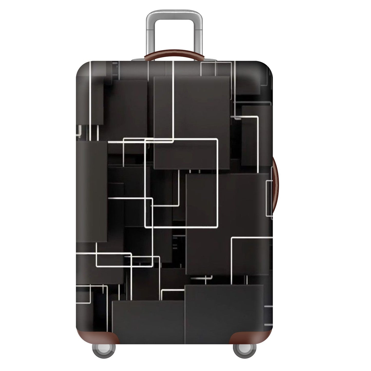 Unisex nan elastische Kofferhülle mit dreidimensionalem Wabenmuster, stoßdämpfendes Stretch-Schutzcover für Trolley mit Reißverschluss Brehn