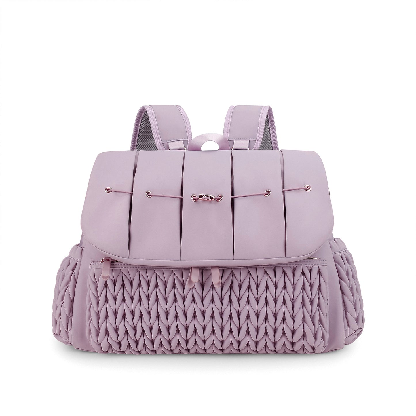 Eleganter und Stylischer Rucksack mit Kunstleder und Geflochtenem Design Brehn
