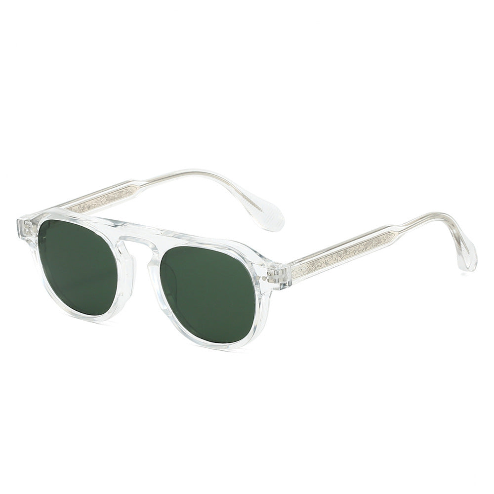 Retro-inspirierte übergroße runde Sonnenbrille Brehn