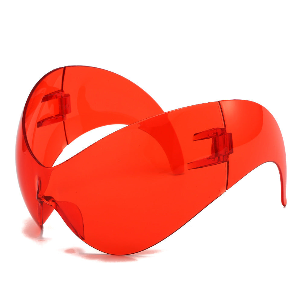 Oversized futuristische Schild Sonnenbrille Brehn