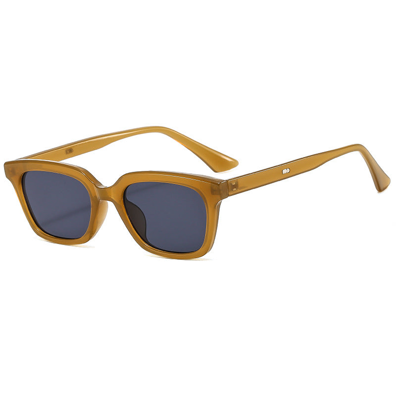 Damen trendige Sonnenbrille mit breitem, eckigem Rahmen Brehn