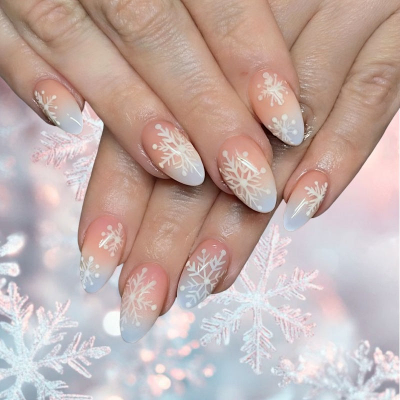 Schneeflocke Ombre Drucknägel Brehn