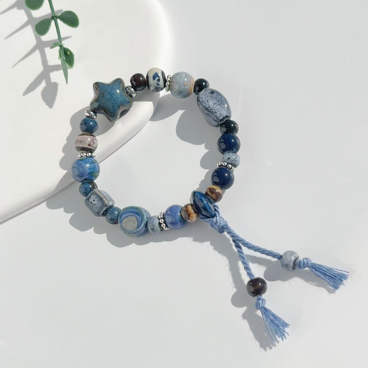 Handgemachte Steinperlen Stretch-Armband Brehn