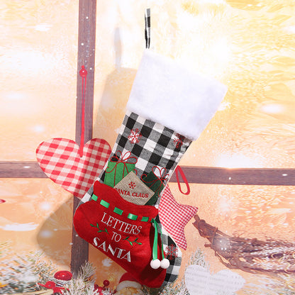 Festlicher Weihnachtsstrumpf mit klassischen Motiven Brehn