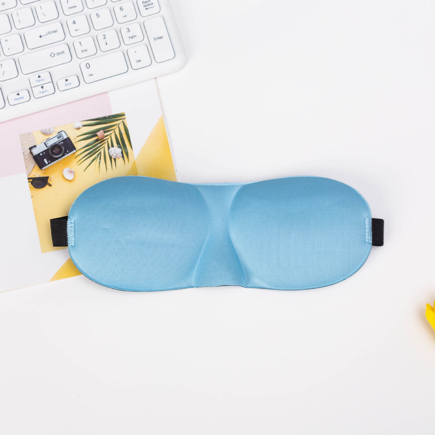 Unisex nan lichtblockierende Reisemaske mit thermoformbarer Nylonhülle und breitem Komfortband Brehn