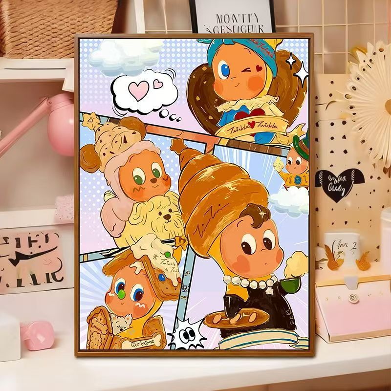 Verspielte Cartoon-Illustration Wandkunst Brehn