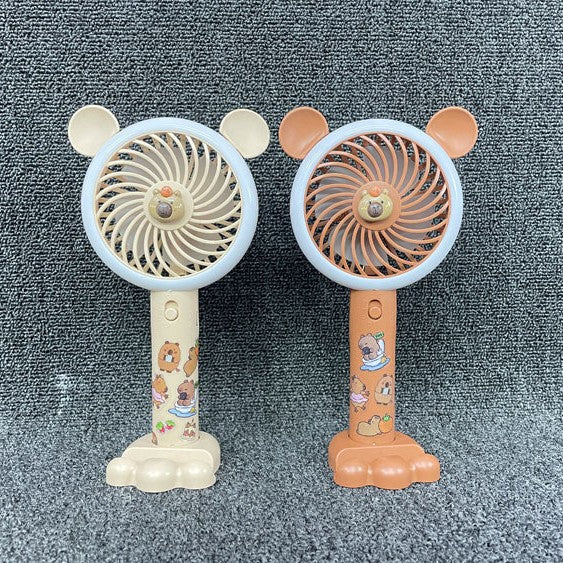 Unisex Tragbarer Handventilator mit LED-Licht und Tiermotiv Brehn
