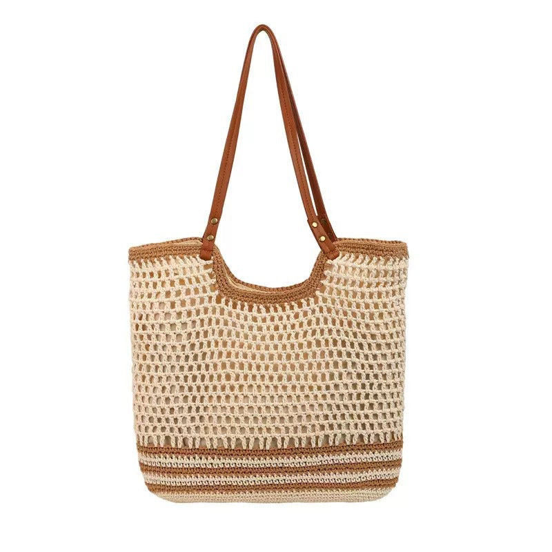 Handgewebte Strandtasche mit Feiner Maschenstruktur Brehn