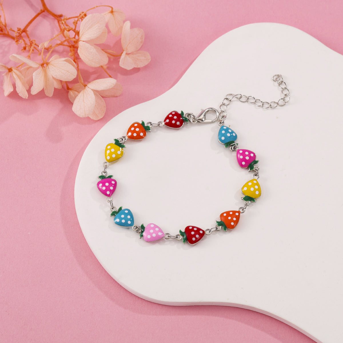 Verspielt Erdbeer Charm Armband Brehn