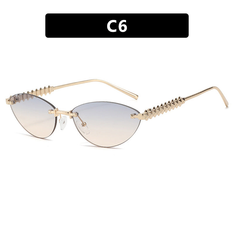 Damen Sonnenbrille im modernen, geometrischen Design mit stylishem Metallrahmen und UV-Schutz Brehn