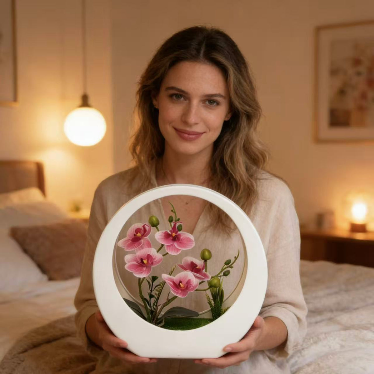 Künstliches Orchideenblumenarrangement für die Innenausstattung