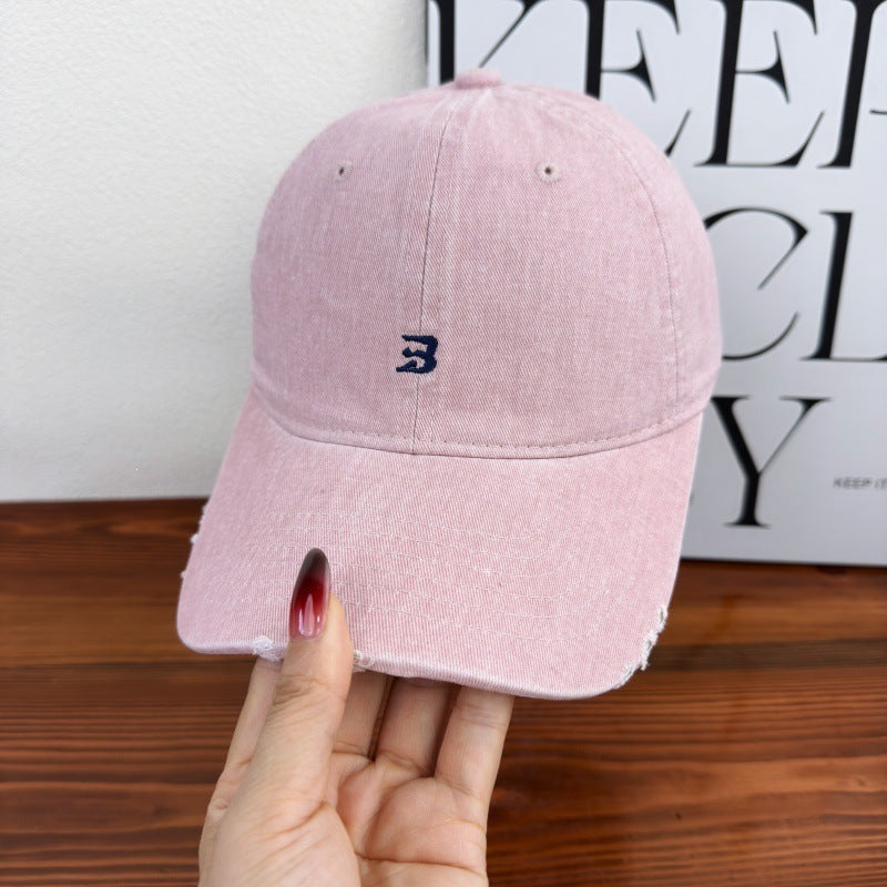 Unisex Distressed Cotton Baseball Cap Brehn 1784083761