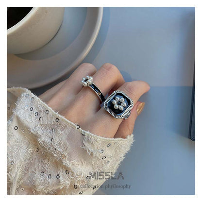 Elegante Vintage Perlen Statement Ring Brehn
