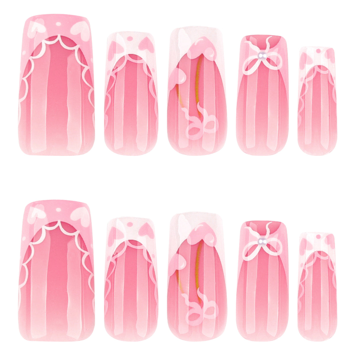 Kunstvolle Nagelverlängerungen mit verspieltem Floraldesign Brehn