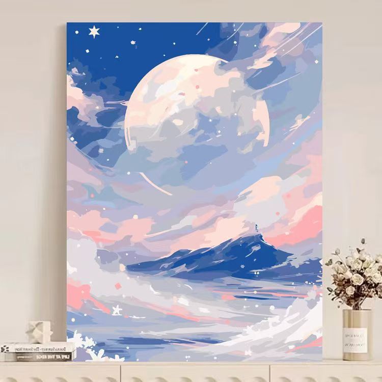 Abstrakte Berglandschaft Leinwand Kunst Brehn
