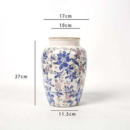 Florale Keramik Vase mit kunstvollem Design Brehn