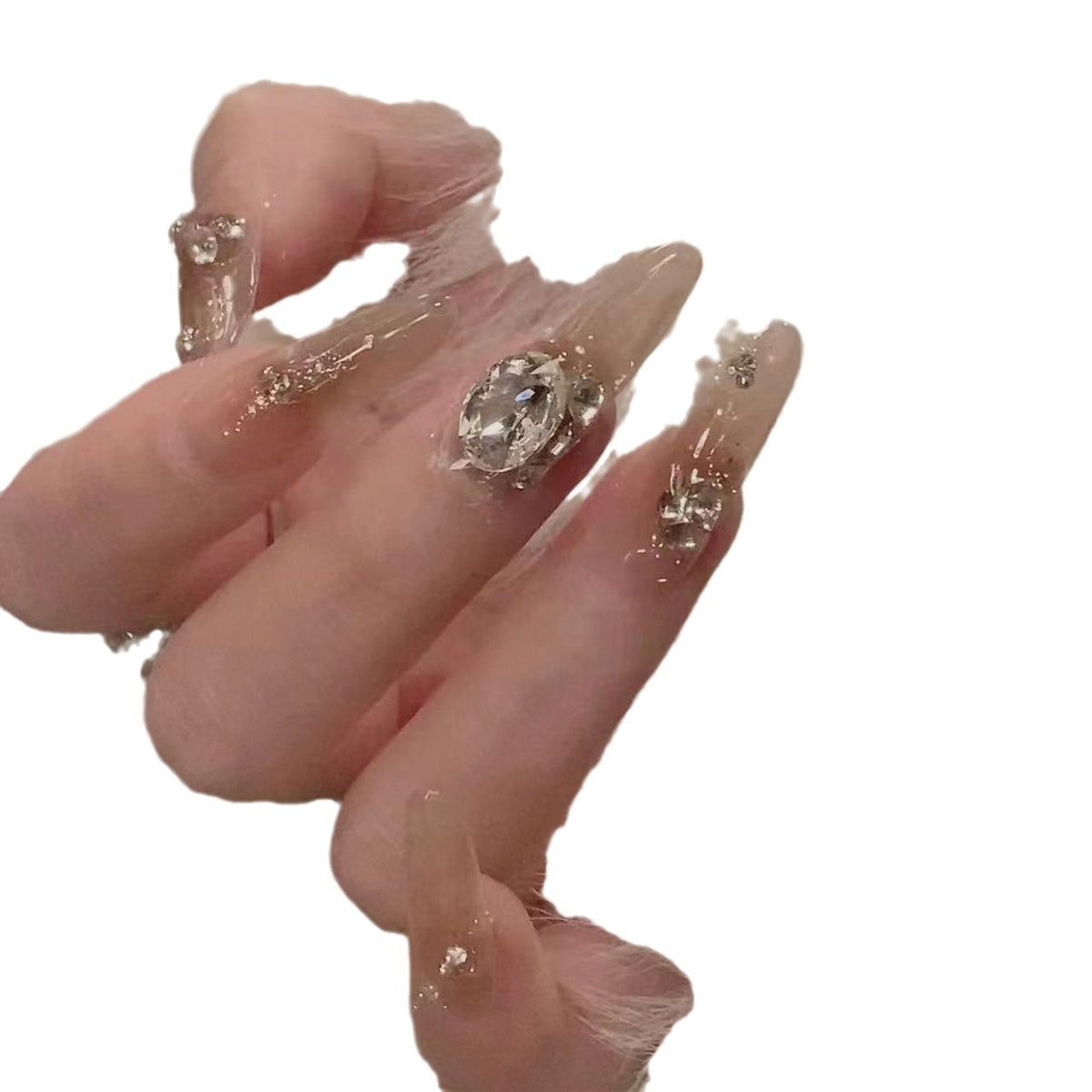 Künstlerisches Edelstein Nageldesign Brehn