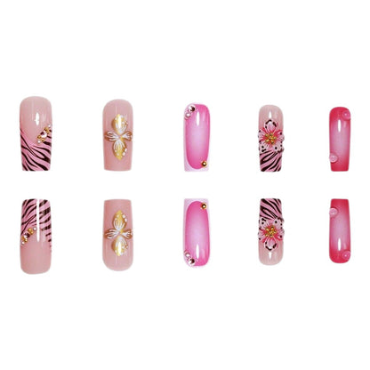 Künstlerische Blumen Acryl Nail Art Brehn
