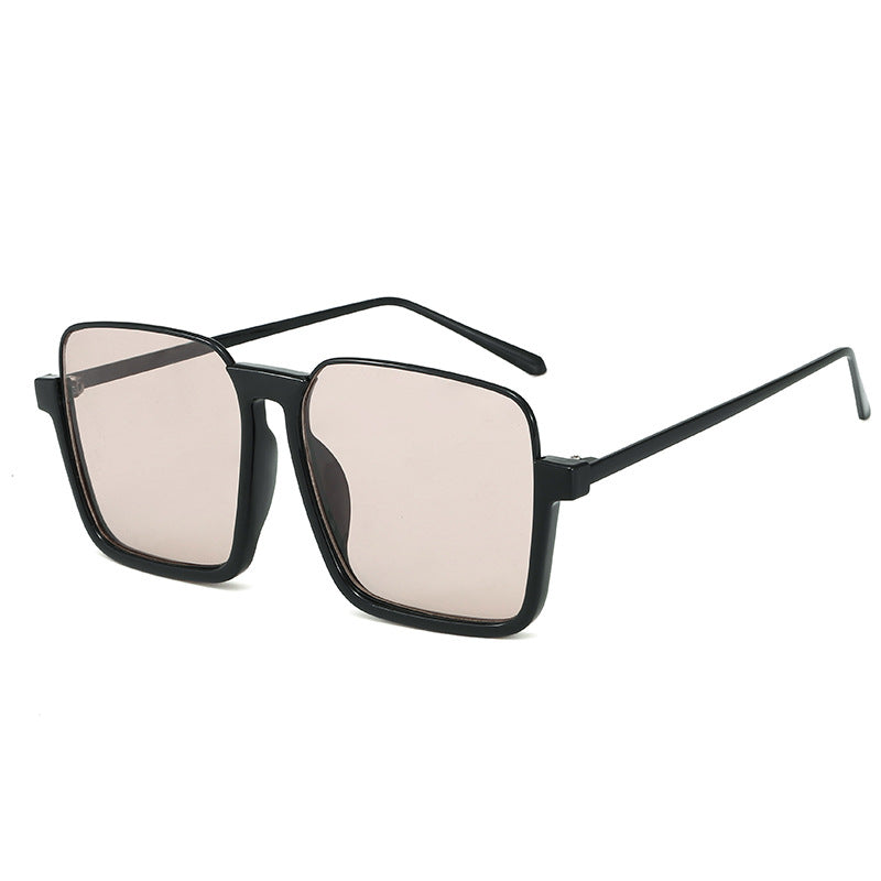 Damen quadratische Sonnenbrille mit transparentem Rahmen und polarisierenden Gläsern Brehn