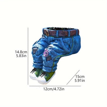 Dekorative Pflanzfigur im Jeans-Look Brehn