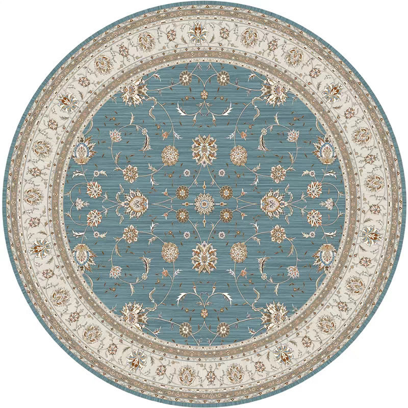 Runder Vintage Floral Teppich
