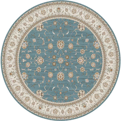 Runder Vintage Floral Teppich