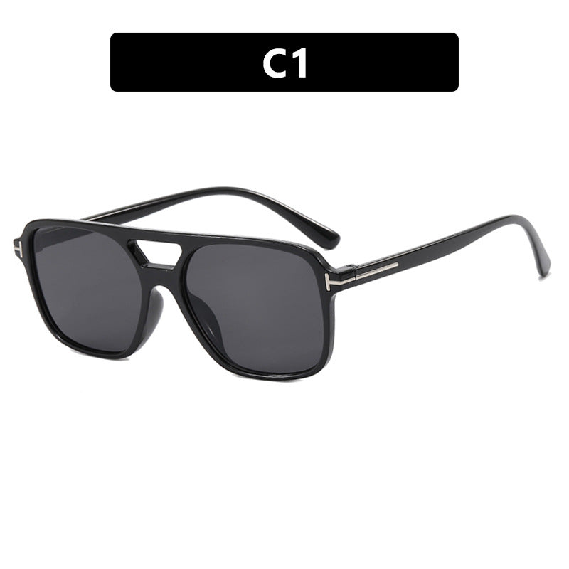 Damen elegante geometrische Sonnenbrille mit stilvollem Rahmen Brehn