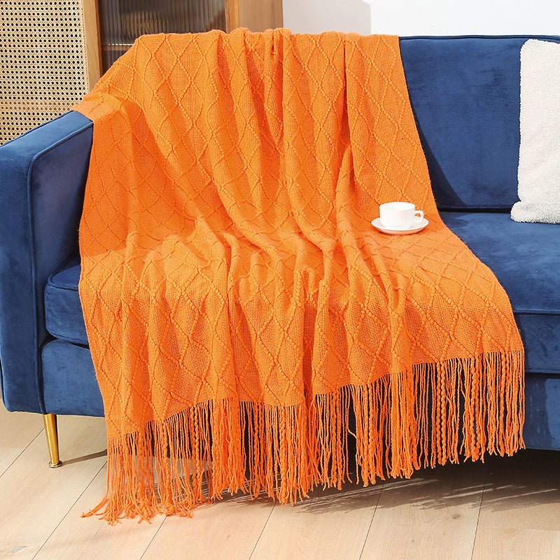 Damen kuschelige Strickdecke Brehn