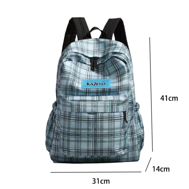 Stylischer kariert gemusterter Laptop-Rucksack Brehn